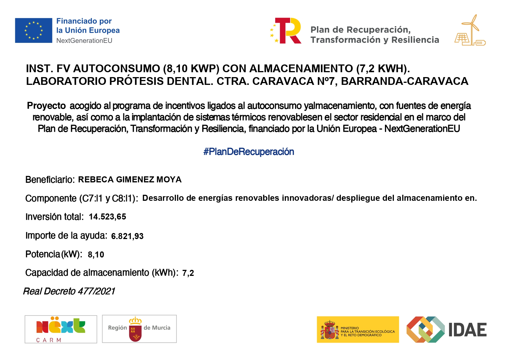 Subvención Autoconsumo | Laboratorio Dental Rebeca Giménez